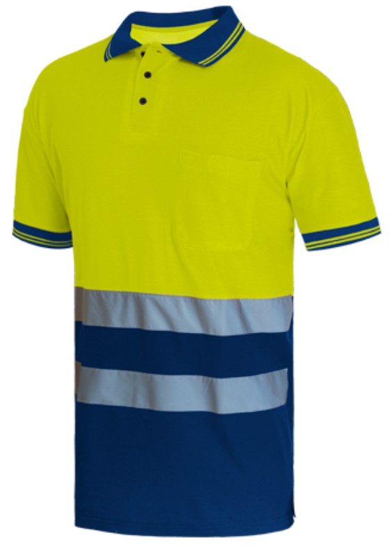 POLO ALTA VISIBILIDAD MANGA CORTA WORKO - TRAHENA -  WR312 COMBINADO AV