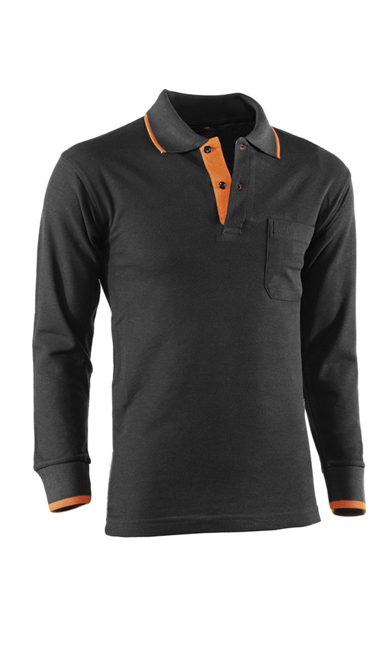Polo de trabajo manga larga de algodón Juba 618