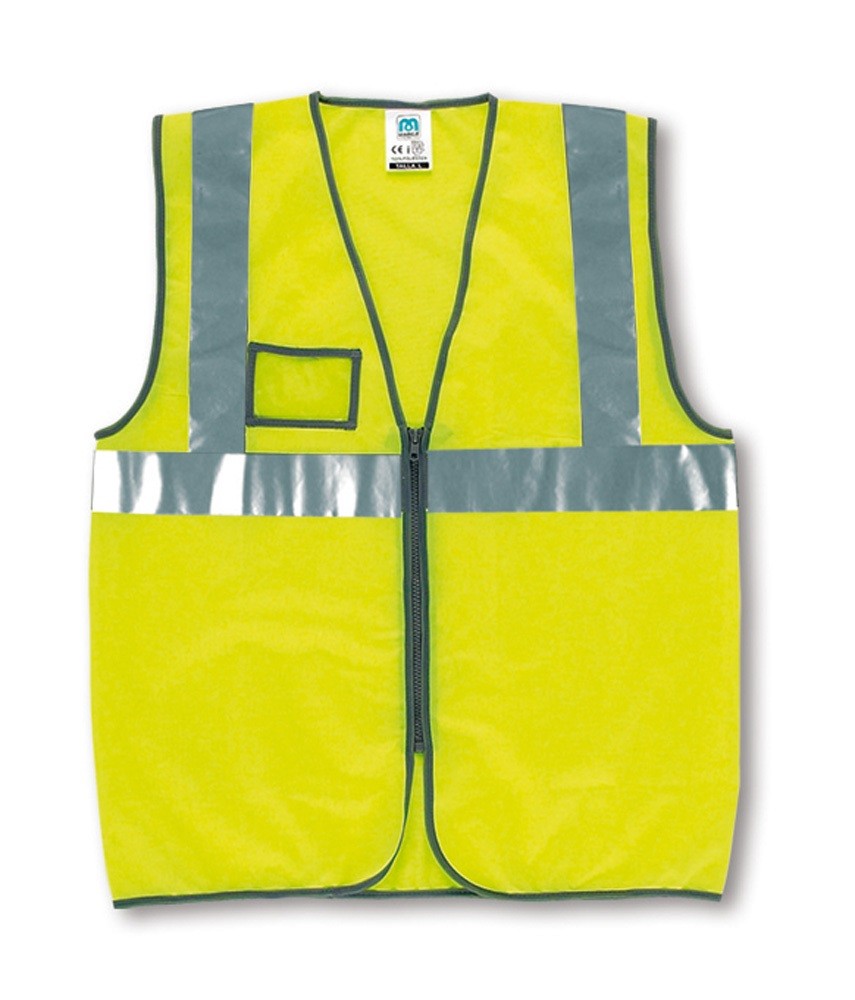 CHALECO ALTA VISIBILIDAD CREMALLERA AMARILLO - MARCA 288-VFCY