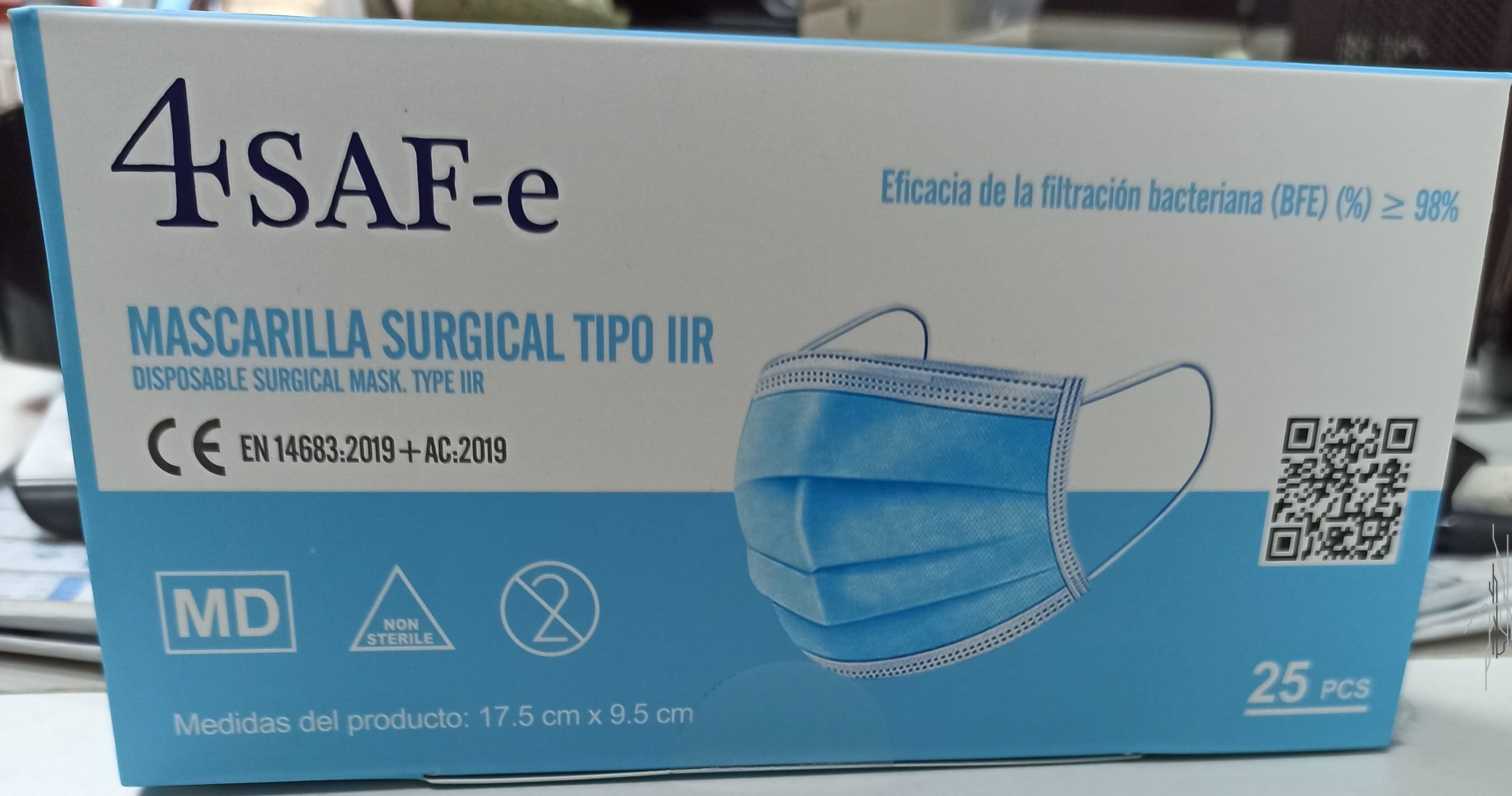 MASCARILLA QUIRURGICA 4SAF-E BLANCAS DM-02