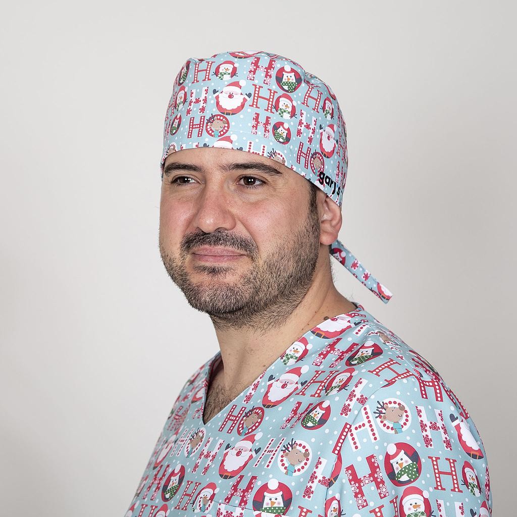GORRO CIRUJANO TIRAS NAVIDAD SANTAS