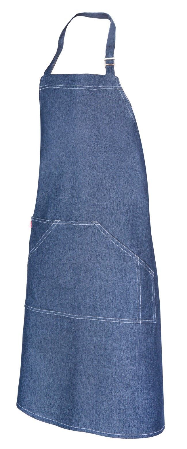 DELANTAL PETO DENIM CON BOLSILLOS
